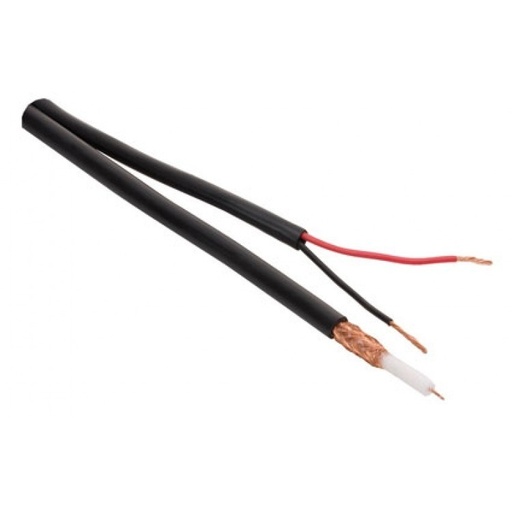 [08003bob] Cable minicoaxil negro RG59 + Alimentación x bobina 305M