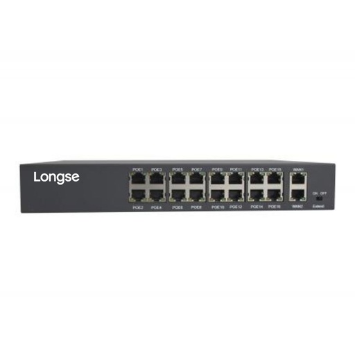 [LG42016P+2G] LONGSE-HT1612 Switch 16 Puertos POE 10/100 + 2 Puertos Gigabit (240w)
