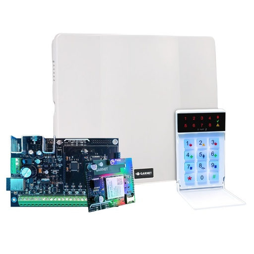 [#PC-900G-LED + COM-904] Panel Wifi Garnet PC-900G + Teclado LED + Comunicador 4G