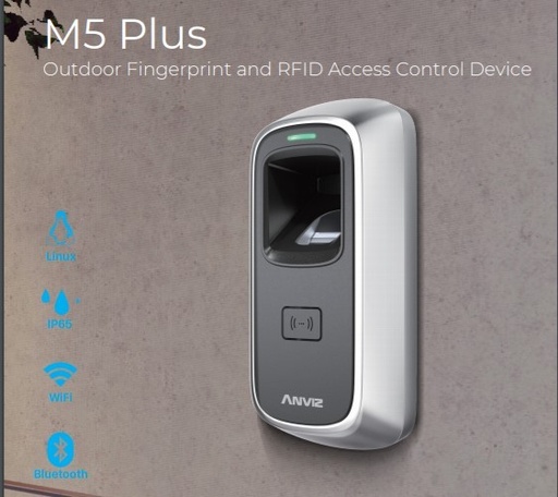 [AVZ-M5-PLUS] Anviz-M5-PLUS Control de Acceso por Huella. Uso Exterior Bluetooth app