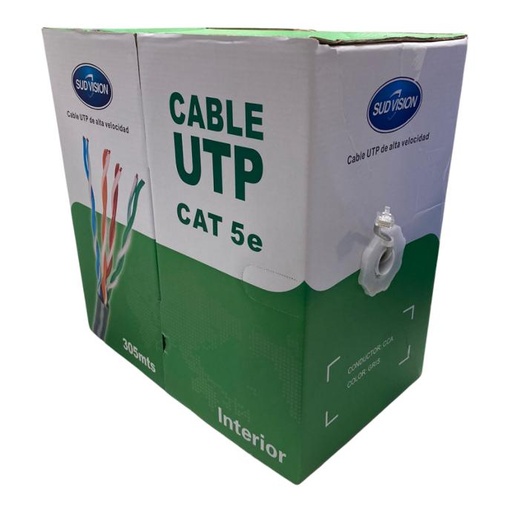 [40512SD] Cable Sudvision UTP CAT. 5e Interior CCA 0.7 x 305mts