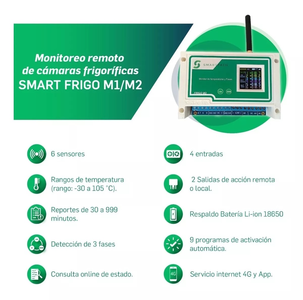 Monitor de temperatura y fases Smart FrigoM2