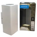 Artefacto de aplicar cuadrado Macroled exterior bidireccional GU10 9W blanco (AECB-X2)
