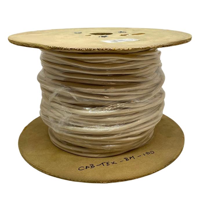 Cable textil Macroled 2x0.5mm carretel x100m 300V color blanco marfil (CAB-TEX-BM-100)