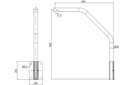 Soporte largo para Domos PTZ aluminio HIKVISION DS-1660ZJ con base