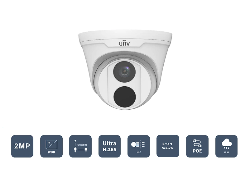 Camara IP Uniview 2MPX 2,8mm IR30m IP67 HLC (IPC3612LB-SF28-A)