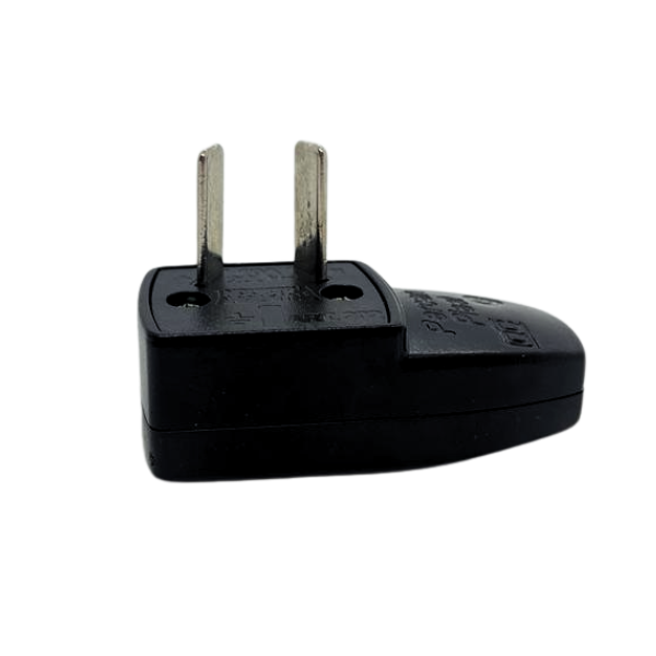FICHA MACHO 10 AMP DOS POLOS NEGRO