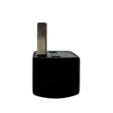 FICHA MACHO 10 AMP DOS POLOS NEGRO