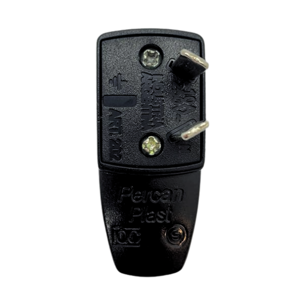 FICHA MACHO 10 AMP DOS POLOS NEGRO