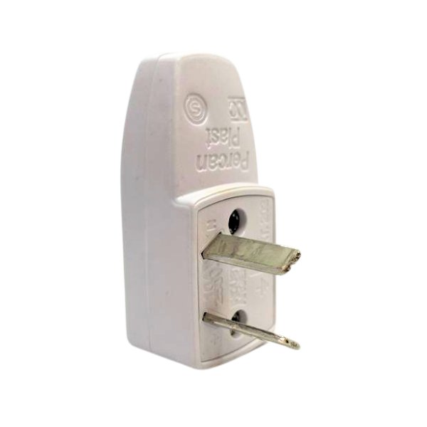FICHA MACHO 10 AMP DOS POLOS BLANCO