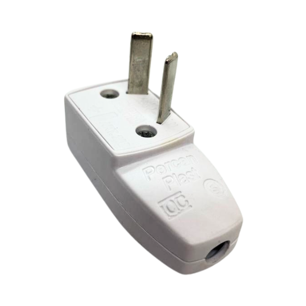 FICHA MACHO 10 AMP DOS POLOS BLANCO