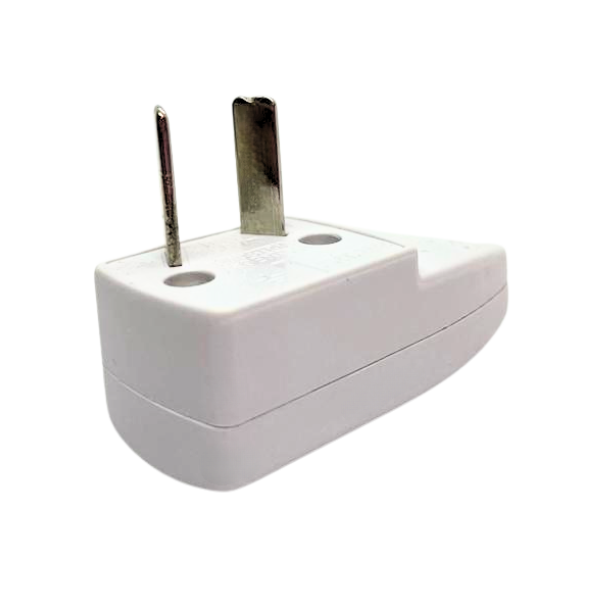 FICHA MACHO 10 AMP DOS POLOS BLANCO