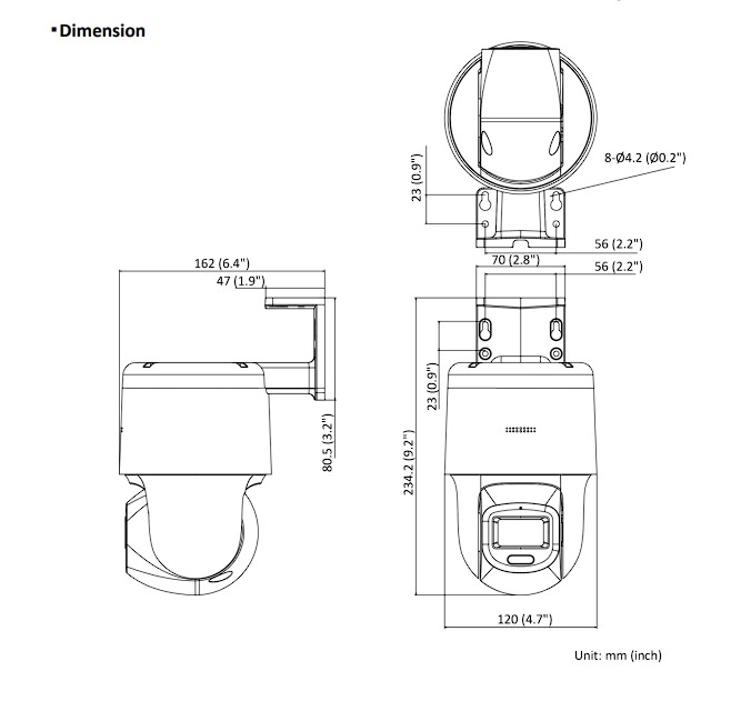 Camara IP Hikvision PT 2Mpx ColorVu 30m Microfono Parlante MicroSD WDR IP66 PoE (DS-2DE2C200SCG-E)