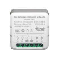 Relay de tiempo inteligente compacto Wi-Fi 2 salidas (GF-TJ)