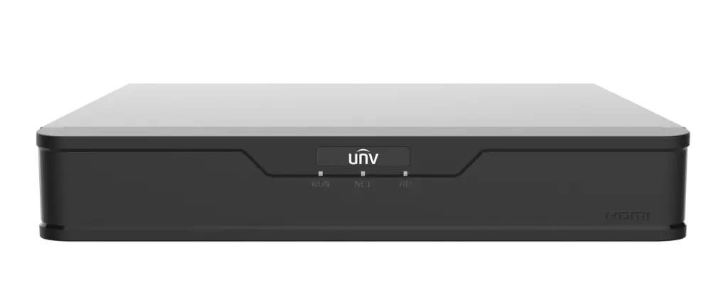 DVR Uniview 4Ch 8MP H265 iA UMD/SIP HDMI 4K VGA 1 disco TVI/AHD/CVI/CVBS/IP (XVR301-04Q3)