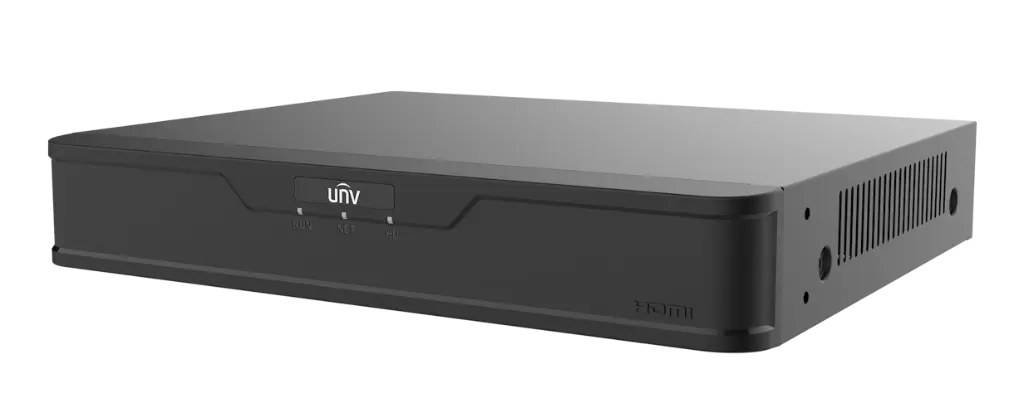 DVR Uniview 4Ch 8MP H265 iA UMD/SIP HDMI 4K VGA 1 disco TVI/AHD/CVI/CVBS/IP (XVR301-04Q3)