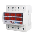 Protector de tensión con amperímetro y voltímetro GRALF  (GF-ABT63D)