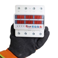 Protector de tensión con amperímetro y voltímetro GRALF  (GF-ABT63D)