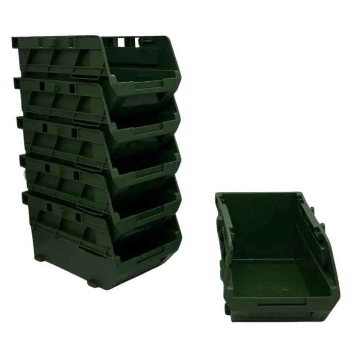 Set de gavetas apilables Jadever x6 verdes [d]
