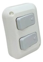 Linea exterior capsulada 2 interruptores color blanco Taad (LC-70700)