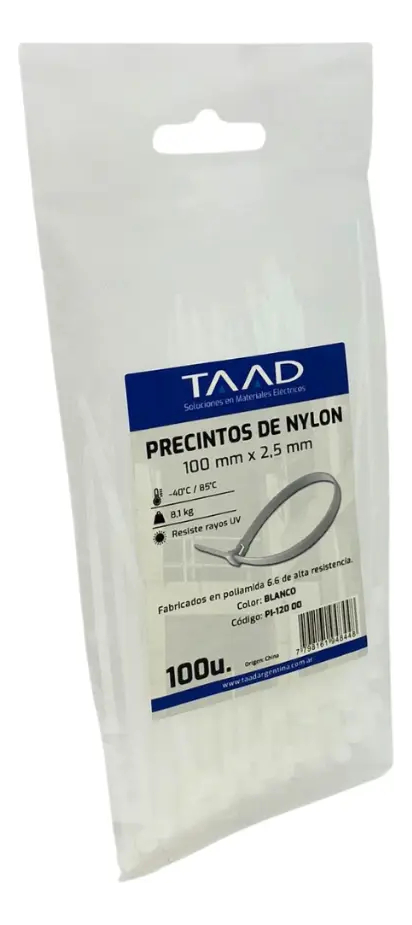 Precinto Taad blanco 2.5x100mm (PI-12000)