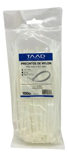 Precinto Taad blanco 3.6x150mm (PI-13000)
