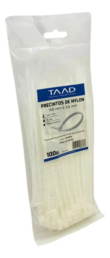 Precinto Taad blanco 3.6x150mm (PI-13000)
