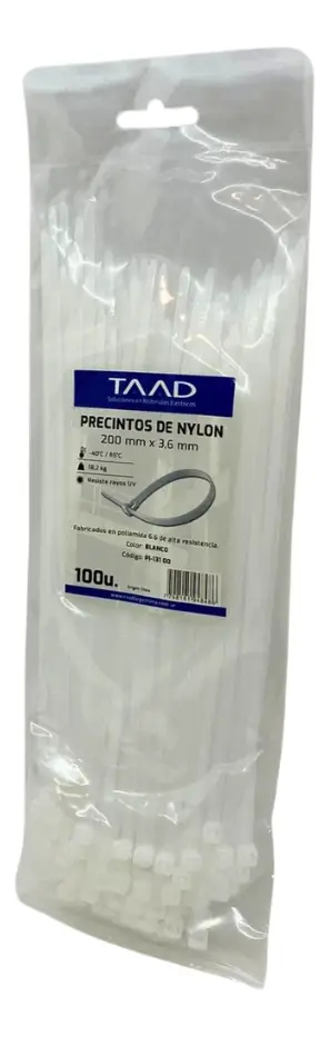 Precinto Taad blanco 3.6x200mm (PI-13100)