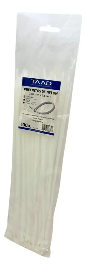 Precinto Taad blanco 3.6x250mm (PI-13200)