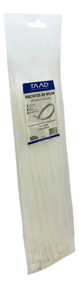 Precinto Taad blanco 3.6x250mm (PI-13200)