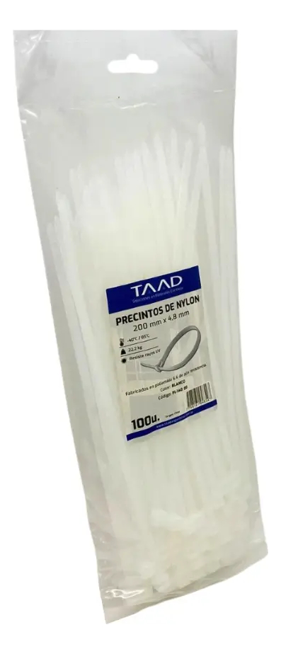 Precinto Taad blanco 4.8x200mm (PI-14000)  