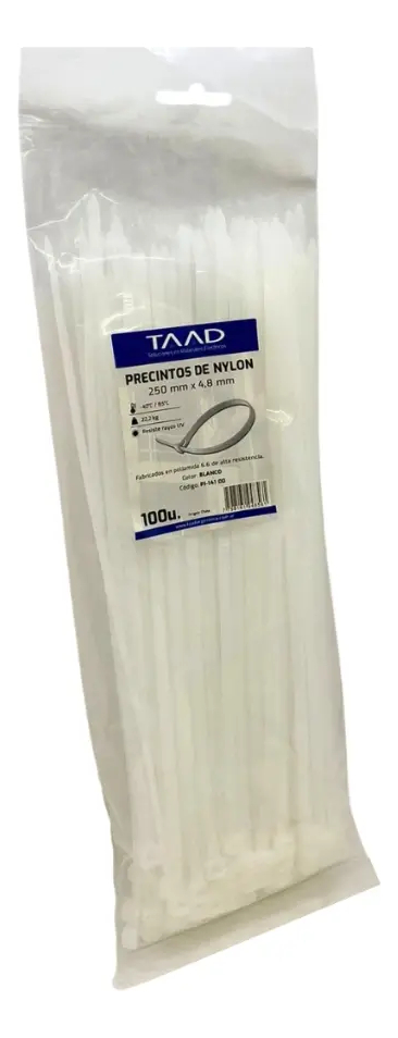 Precinto Taad blanco 4.8x250mm (PI-14100)