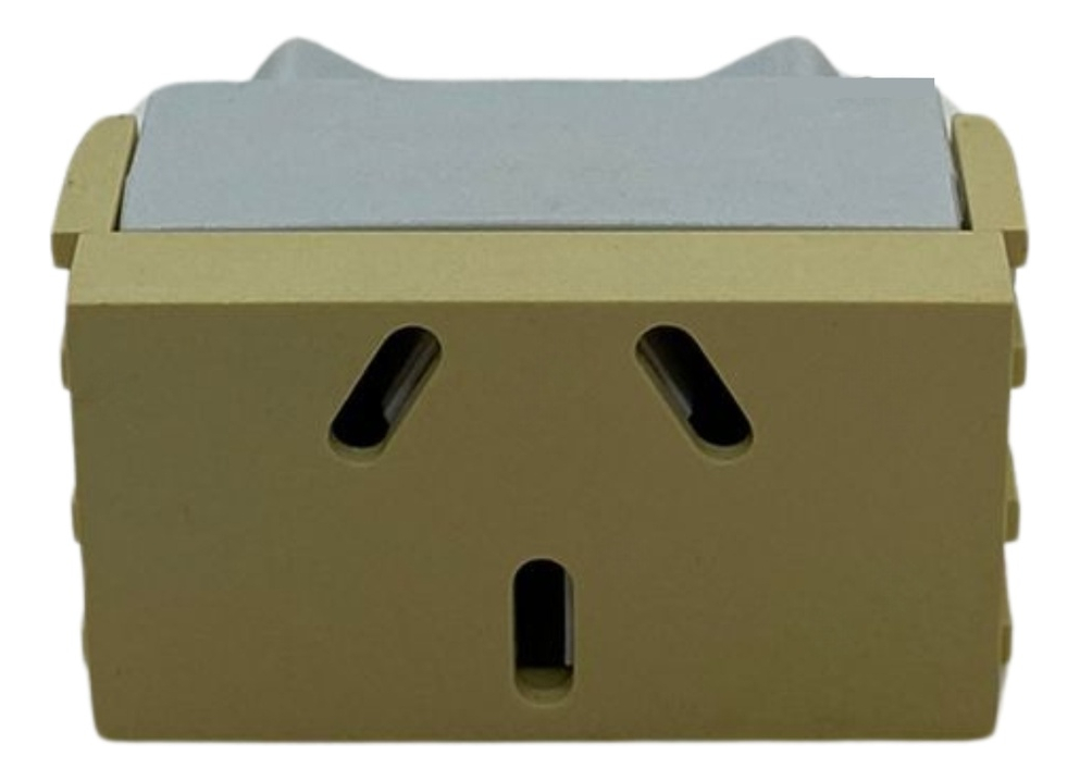 Tomacorriente Taad espiga plana Linea Spot marfil (S-4250)