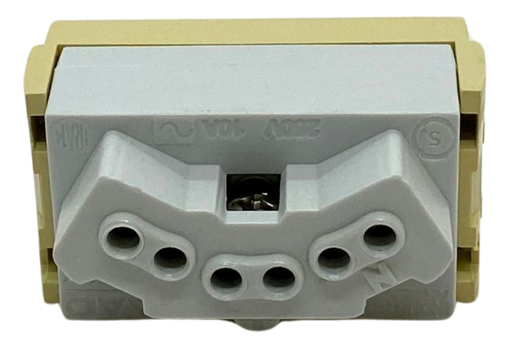 Tomacorriente Taad espiga plana Linea Spot marfil (S-4250)