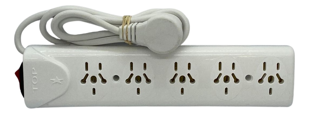 Zapatilla Top 5 tomas con interruptor y cable 1,25mts (N-3199)