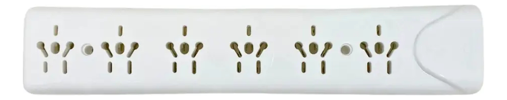 Zapatilla Top 6 tomas con bornera sin cable (M-1299)