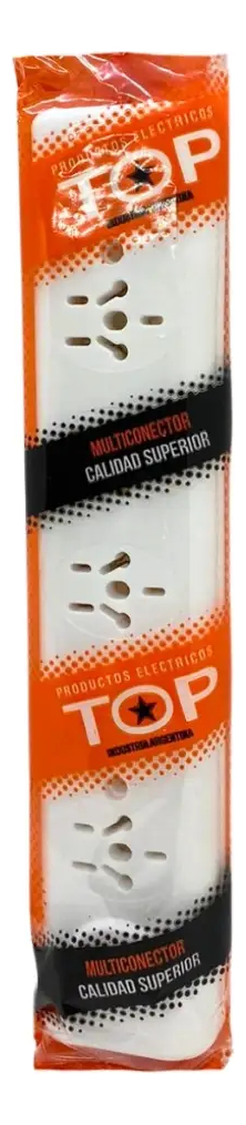 Zapatilla Top 6 tomas con bornera sin cable (M-1299)