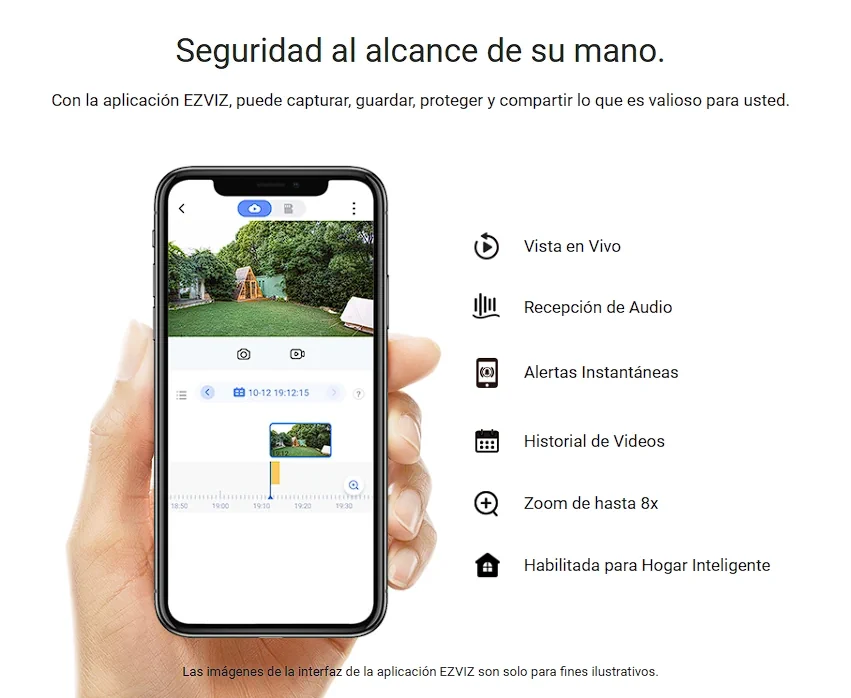 Camara IP 4MP Ezviz LC3 ColorVu Sirena Audio bidirrecional SD integrada (CS-LC3-A0)