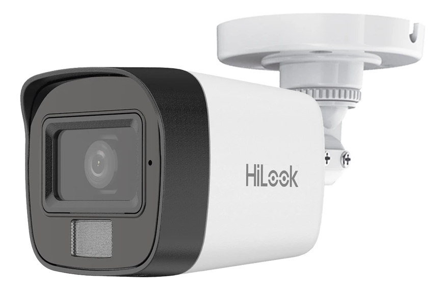Camara IP 2MP Hilook 2,8mm HybridLigth Microfono FigHumana IP67 (IPC-B120HA-LUC)