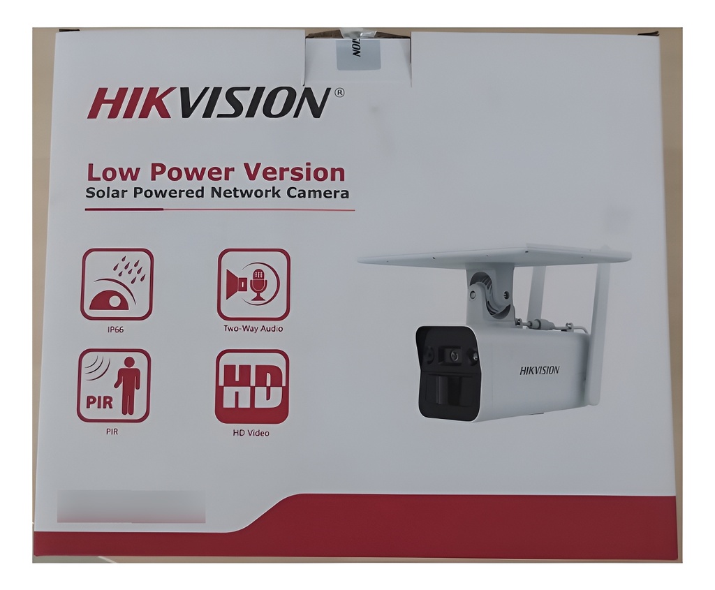 Camara IP 4G 4MP Hikvision Solar IR30m Microfono Parlante MicroSD iA IP67 Bateria Panel Integrado (DS-2XS2T41G1-ID/4G)