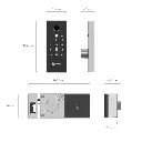 DL03 PRO Cerradura Inteligente Ezviz WiFi Apertura Huella Clave App RFID y Notificaciones Push Incluye Auto Bloqueo y Alarma Antisabotaje Gris (CS-DL03-R100-WBCP-GR)