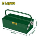 Caja de herramientas de acero Jadever 2 bandejas 404x205x160mm [d]