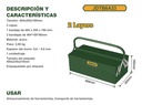 Caja de herramientas de acero Jadever 2 bandejas 404x205x160mm [d]