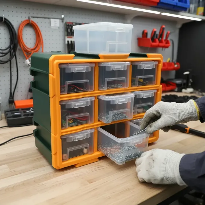 Rack 9 gavetas Transparente Jadever 380x155x320 [d]