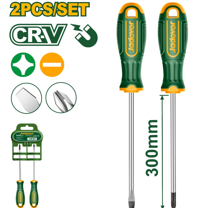 Set Destornillador x2 CRV PH+SL 300 [d]