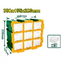 Rack 9 gavetas Transparente Jadever 380x155x320 [d]