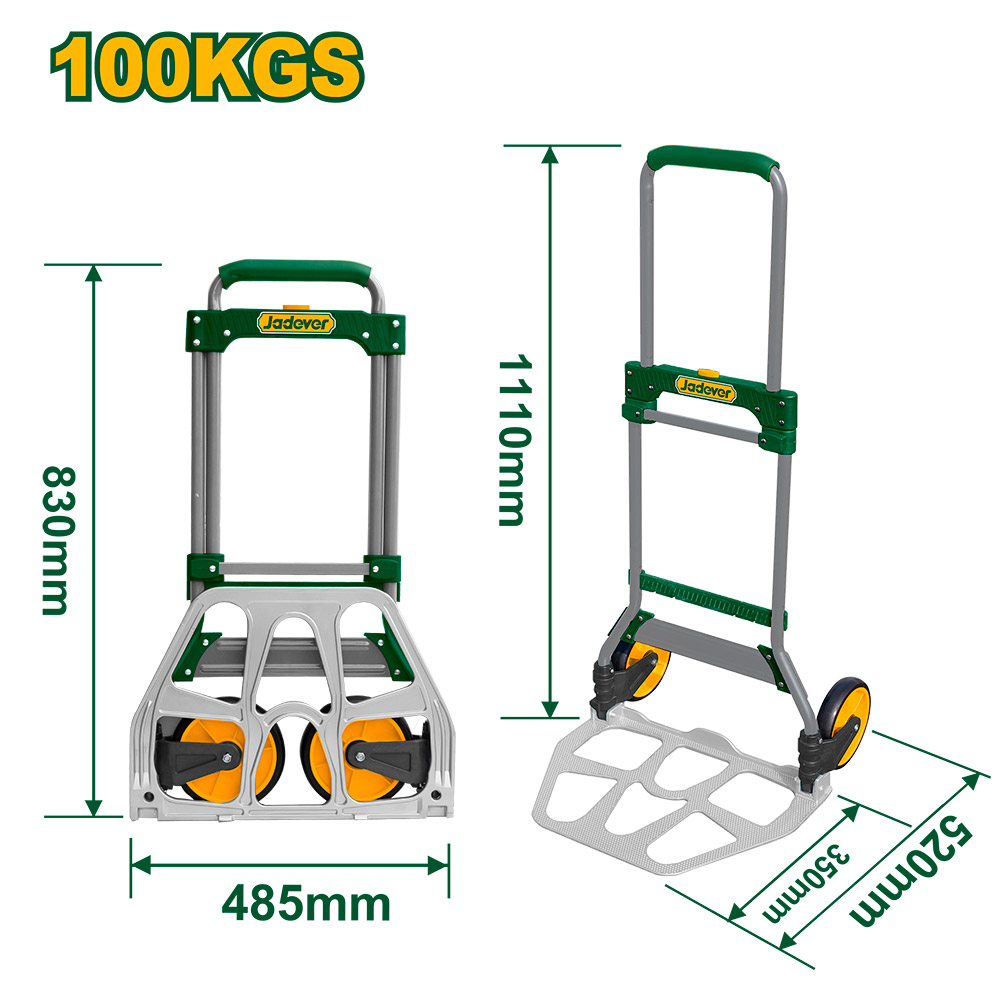 Zorra de 2 ruedas plegable Jadever 100kg  [d]
