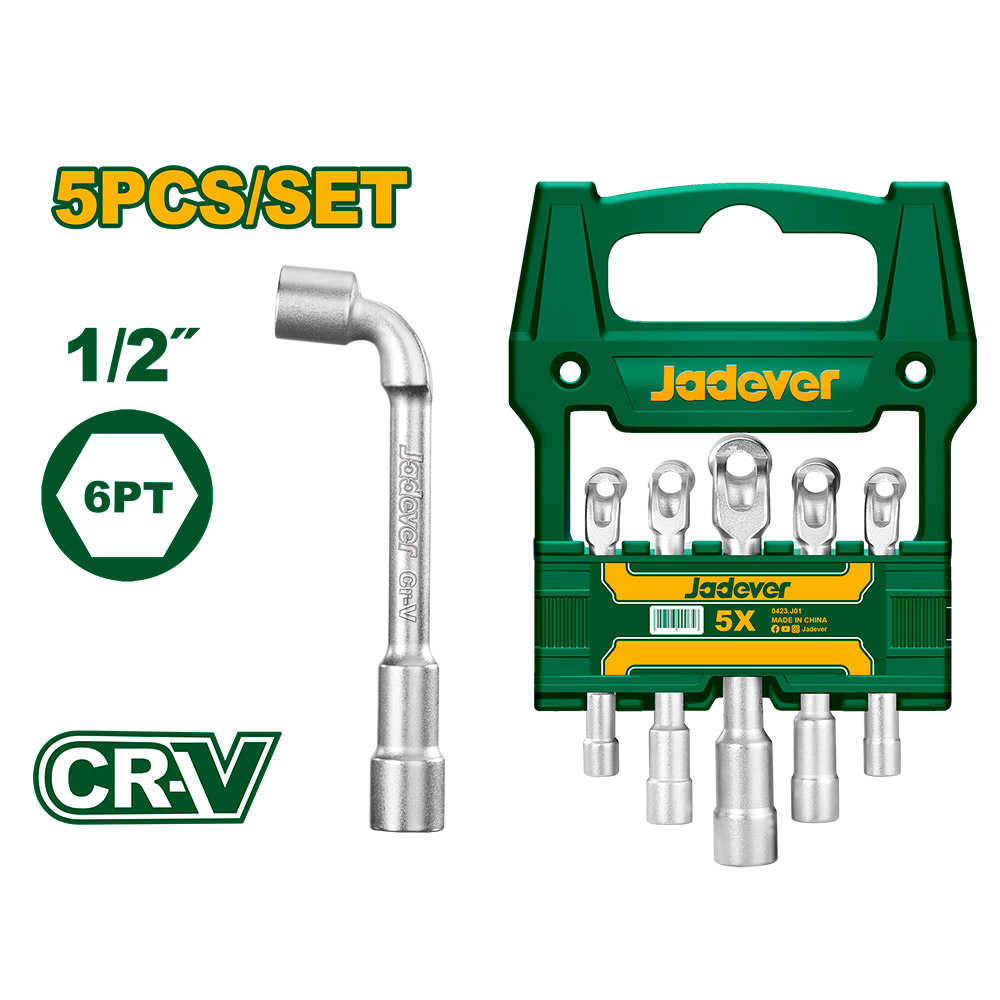 Set de llaves en L Jadever para tubos 1/2" x5 piezas [d]