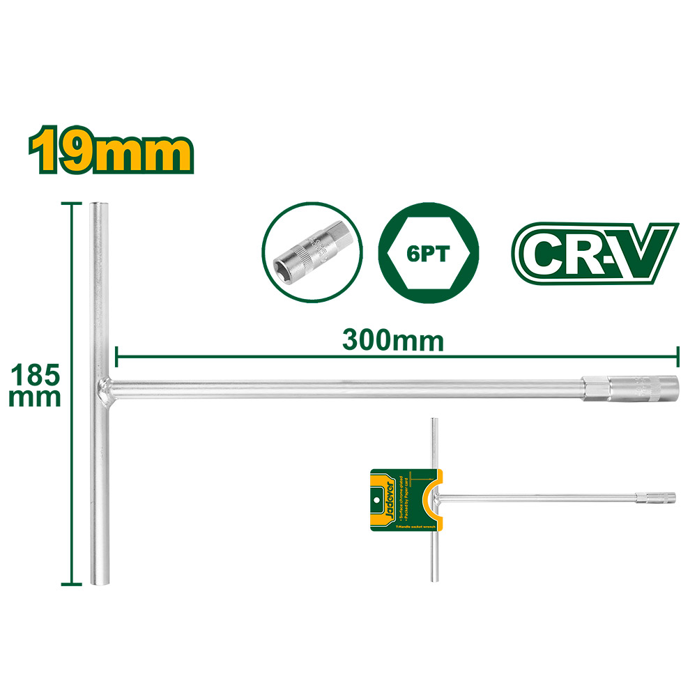 Llave de tubo en T 19mm Jadever [d]
