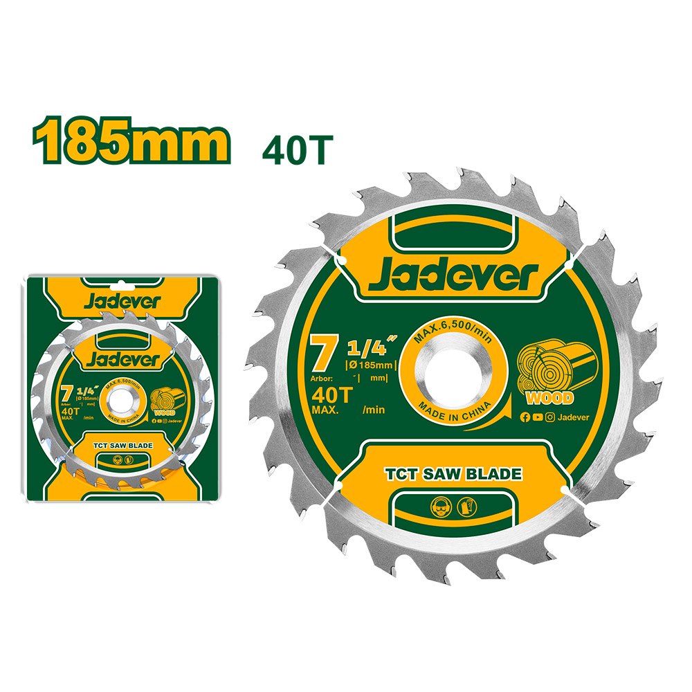 Disco de sierra Jadever circular 185x40T [d]